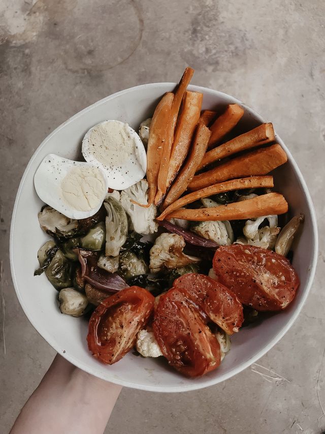 Roasted Veggie Bowl + Egg