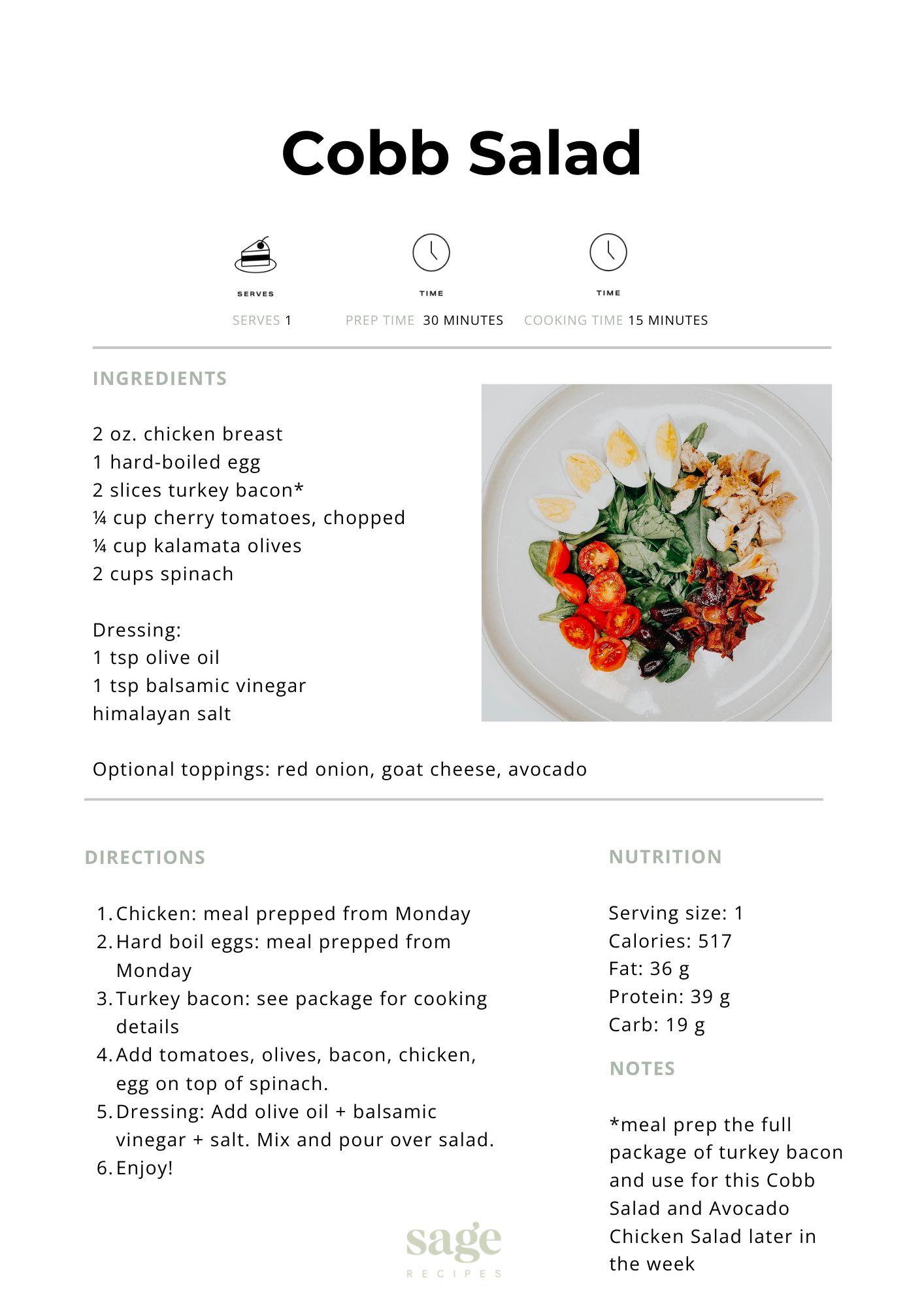 5 Day Reset Meal & Recipe Guide